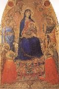 Ambrogio Lorenzetti Madonna and Child Enthroned,with Angels and Saints oil